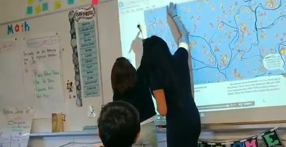 teacher with students 